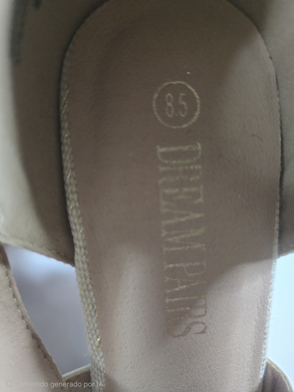 DREAM PAIRS Beige Espadrille Wedge Shoes Elastic Straps Size 8.5 - Picture 6 of 11